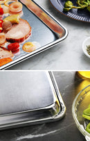 New Star Foodservice 36695 Commercial-Grade 12-Gauge Aluminum Open Bead Sheet Pan/Bun Pan, 18" L x 26" W x 1" H (Full Size) Pack of 12 | Measure Oven (Recommended)