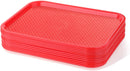 New Star Foodservice 24487 Red Plastic Fast Food Tray, 10 by 14-Inch, Set of 12