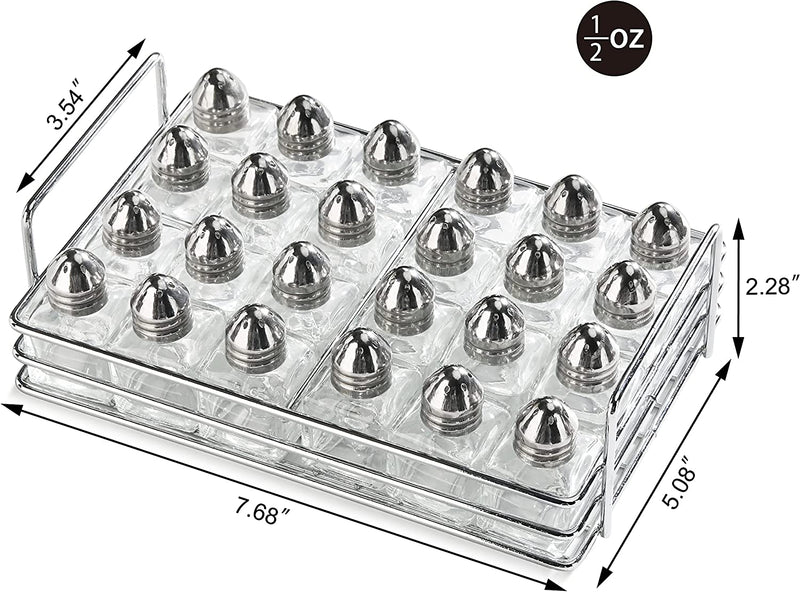 New Star Foodservice 28423 Mini Salt and Pepper Shakers, with Rack, Set of 24