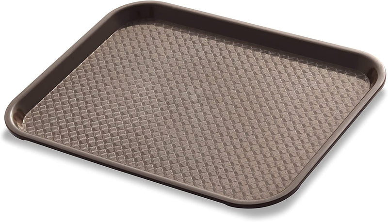 New Star Foodservice 24395 Brown Plastic Fast Food Tray, 10 by 14-Inch, Set of 12