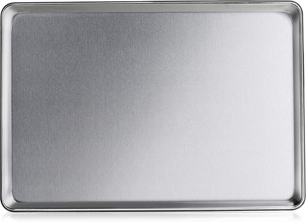 New Star Foodservice 36923 Commercial-Grade 18-Gauge Aluminum Sheet Pan/Bun Pan, 18" L x 26" W x 1" H (Full Size) | Measure Oven (Recommended)