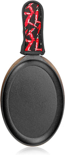 New Star Foodservice 1028744 Commercial-Grade Hot Skillet Handle Cover Holder, Hot Handle Holders/Mitts, Red Peppers Pan Cotton Handle Sleeve, Set of 6