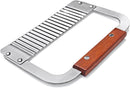 New Star Foodservice 38361 Heavy Duty Wood Handle Crinkle Cut Fruit/Vegetable Blade, 7.5-Inch, Silver (Hand Wash Only)