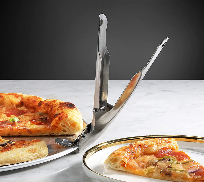 New Star Foodservice 50479 Deep Pizza Tray Pan Gripper Holder, 8, Silver