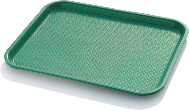 New Star Foodservice 24784 Green Plastic Fast Food Tray, 14 by 18-Inch, Set of 12