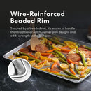 New Star Foodservice 36893 Commercial-Grade 18-Gauge Aluminum Sheet Pan/Bun Pan, 15" L x 21" W x 1" H (Two Thirds size) | Measure Oven (Recommended)