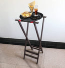 New Star 20038 Mahogany Finish Solid Birchwood Tray Stand, 38-Inch, Brown