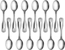 New Star Foodservice 58383 Shell Pattern, 18/0 Stainless Steel, Coffee Spoon, 4.6-Inch, Set of 12