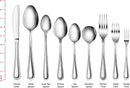 New Star Foodservice 58888 Bead Pattern, 18/0 Stainless Steel, 36-Piece Flatware Set