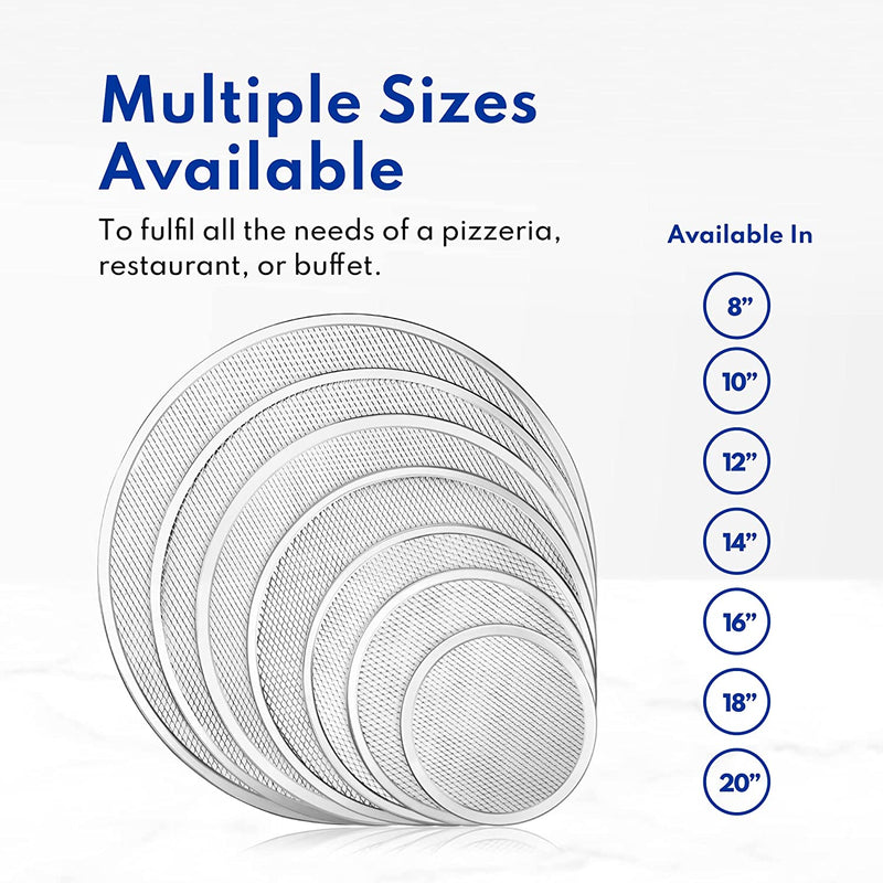 New Star Foodservice 50714 Restaurant-Grade Aluminum Pizza Baking Screen, Seamless, 20-Inch