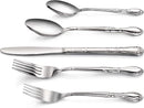 New Star Foodservice 58857 Rose Pattern, 18/0 Stainless Steel, (60 Piece Flatware Set)