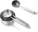 New Star Foodservice 42917 Stainless Steel 8-Piece Measuring Cups and Spoons Combo Set