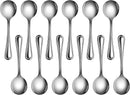 New Star Foodservice 58185 Slimline Pattern, 18/0 Stainless Steel, Bouillon Spoon, 5.7-Inch, Set of 12
