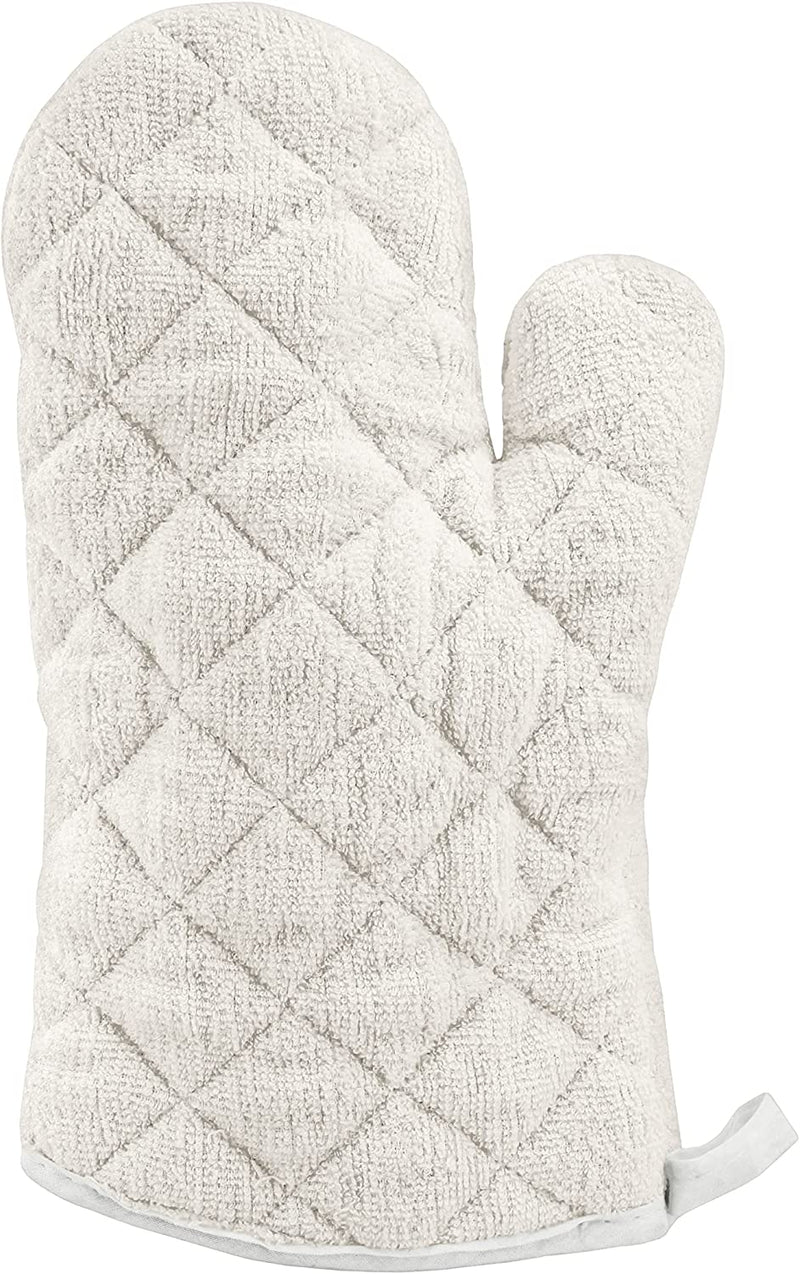 New Star Foodservice 32123 Terry Cloth Oven Mitts, Up to 400F, 13-Inch, Set of 2