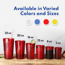 New Star Foodservice 46410 Tumbler Beverage Cup, Stackable Cups, Break-Resistant Commercial SAN Plastic, 16 oz, Red, Set of 72