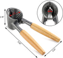 New Star Foodservice 28324 Heavy Duty Pecan and Nutcracker with Wood Handles