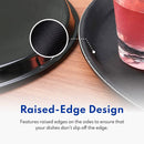 New Star Foodservice 25330 Restaurant Grade Non-Slip Tray, Plastic, Rubber Lined,  Round, 18" Inch, Black