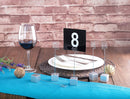 New Star Foodservice 27938 Wire Square Base/Table Number Holder/Number Stand/Place Card Holder, 7-Inch, Set of 5