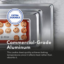 New Star Foodservice 36862 Commercial-Grade 18-Gauge Aluminum Sheet Pan/Bun Pan, 13" L x 18" W x 1" H (Half Size) | Measure Oven (Recommended)