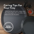 New Star Foodservice 25514 Non-Slip Tray, Plastic, Rubber Lined, Oval, 22 x 27-Inch,Large, Black