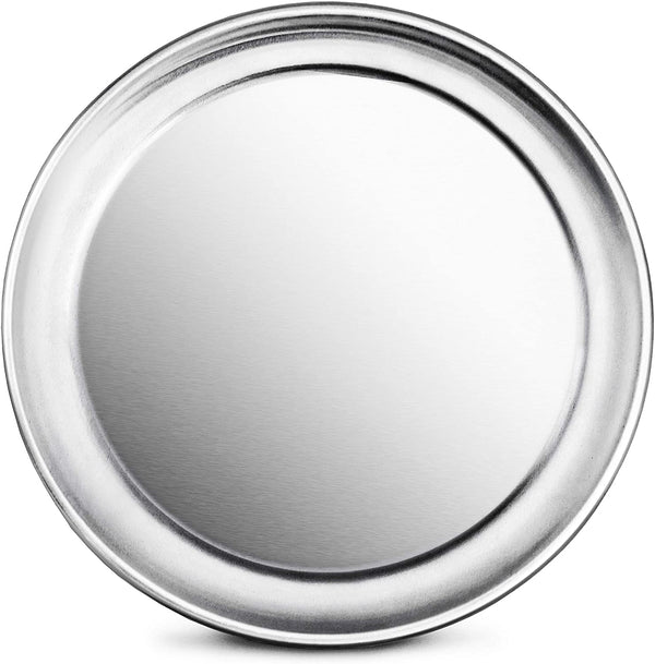 New Star Foodservice 50868 Pizza Pan / Tray, Wide Rim, Aluminum, 8 Inch, Pack of 6