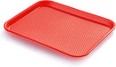 New Star Foodservice 24845 Red Plastic Fast Food Tray, 14 by 18-Inch, Set of 12