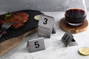 New Star Foodservice 27631 Stainless Steel Tent Style Table Number Card,