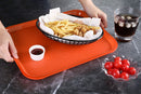 New Star Foodservice 26931 Orange Plastic Fast Food Tray, 10 by 14-Inch, Set of 12