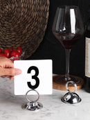 New Star Foodservice 23367 Split-Ring Style, Place Card / Table Number Holder, 2.5 x 2.33 Inch, Silver, Set of 12