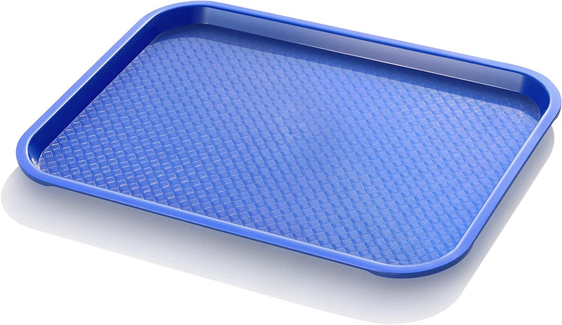 New Star Foodservice 24548 Blue Plastic Fast Food Tray, 12 by 16-Inch, Set of 12