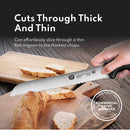 Top Cut By New Star Foodservice 1029239 Swedish Sandvik 14C28N Steel Bread Knife, 8"