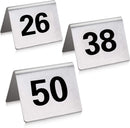 New Star Foodservice 27631 Stainless Steel Tent Style Table Number Card,