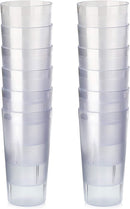 New Star Foodservice 46465 Tumbler Beverage Cup, Stackable Cups, Break-Resistant Commercial SAN Plastic, 20 oz, Clear, Set of 12