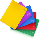 New Star Foodservice 28713 Flexible Cutting Board, 12-Inch by 15-Inch, Assorted Colors, Set of 5