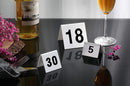 New Star Foodservice 27563 Double Sided Plastic Table Numbers, 51-75, Acrylic, White, 1.7" x 2"