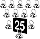 New Star Foodservice 23367 Split-Ring Style, Place Card / Table Number Holder, 2.5 x 2.33 Inch, Silver, Set of 12