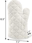 New Star Foodservice 32123 Terry Cloth Oven Mitts, Up to 400F, 13-Inch, Set of 2