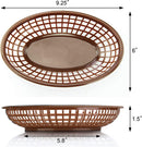 New Star Foodservice 44102 Fast Food Baskets, 9 1/4-Inch x 6-Inch Oval, Set of 12, Brown
