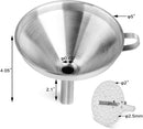 New Star Foodservice 42641 Stainless Steel Funnel with Detachable Strainer/Filter, 5", Silver