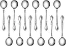 New Star Foodservice 58741 Rose Pattern, 18/0 Stainless Steel, Bouillon Spoon, 6.1-Inch, Set of 12