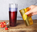 New Star Foodservice 46328 Tumbler Beverage Cup, Stackable Cups, Break-Resistant Commercial SAN Plastic, 12 oz, Red, Set of 12