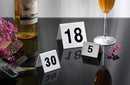 New Star Foodservice 27570 Double Side Plastic Table Numbers, 51-75, 3" x 3" Inch, White