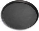 New Star Foodservice 25033 Restaurant Grade Non-Slip Tray, Plastic, Rubber Lined, Round (14-Inch, Black)