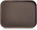 New Star Foodservice 25125 Restaurant Grade Non-Slip Tray, Plastic, Rubber Lined, Rectangular, 14-Inch x 18-Inch, Brown