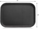 New Star Foodservice 24852 Restaurant Grade Non-Slip Tray, Plastic, Rubber Lined, Rectangular, 10" x 14" Inch, Black