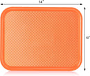 New Star Foodservice 26931 Orange Plastic Fast Food Tray, 10 by 14-Inch, Set of 12