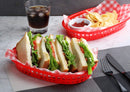 New Star Foodservice 44065 Fast Food Baskets, 10.5 x 7 Inch, Set of 12, Red