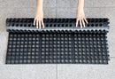 New Star Foodservice 54491 Commercial Grade Grease Resistant Anti-Fatigue Interlocking Rubber Floor Mat, 36" x 36", Black