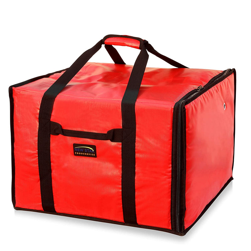 New Star Foodservice 50134 Insulated Pizza Delivery Bag, 20" by 19" by 13", Red