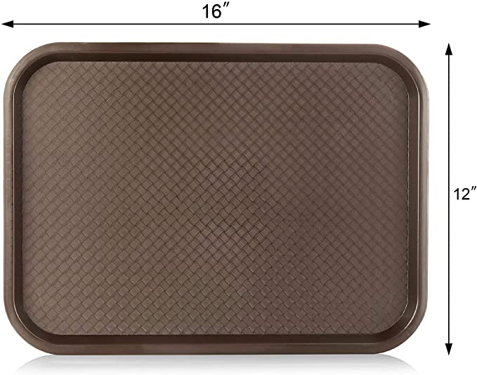 New Star Foodservice 24579 Fast Food Tray, 12 by 16-Inch, Brown, Set of 12